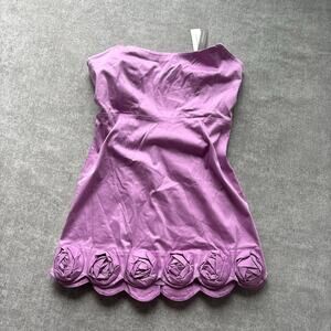 NWT Anthropologie Strapless Rose Mini Dress